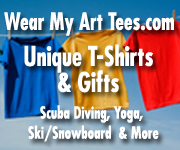 WearMyArtTees.com-t-shirts for scuba divers, yoga, ski and snowboard and more
