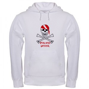  Pirate Diver design on a sweatshirt