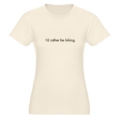 "I'd rather be biking" women's organic t-shirt