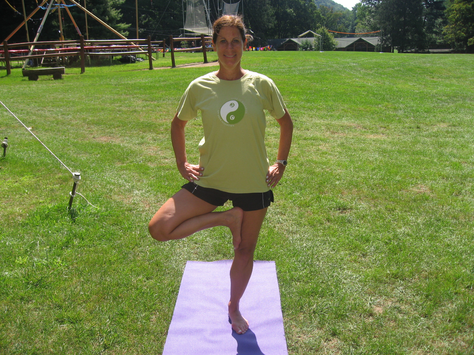 I took a yoga class at Club Getaway wearing my Life is Balance Yoga Tee.