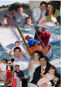 50th Birthday digital photo montage for a sailor and a dad 